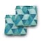 Classic Accessories 19" x 19" x 5" Seat Cushions, Blue Lagoon Geo, 2PK DCBLCH19195-2PK - alternate 1